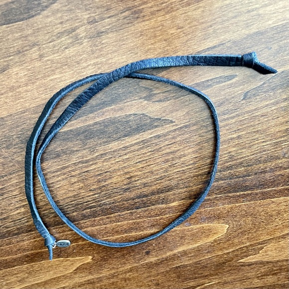 Julio Designs Black Leather Choker or Wrap Bracelet | Gift Idea | Black Leather - Picture 2 of 8